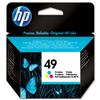 HP No. 49 Inkjet Cartridge 22. 8ml Tri-colour Ref 51649AE