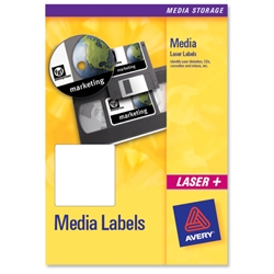 Avery Media Labels Laser 3.5 inch Disk 10 per Sheet 70x52mm Ref L7666-25 [250 Labels]