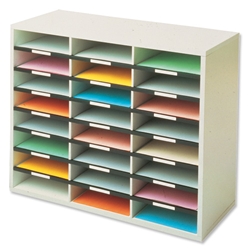 Fellowes Literature Sorter Melamine-laminated Shell 24 Compartments W737xD302xH594mm Ref 25041