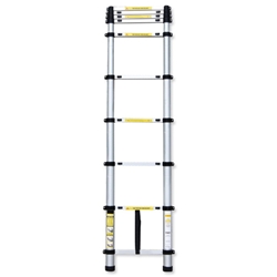 Hailo Telescopic Ladder Aluminium Lightweight Sturdy with Carry Bag for Load 150kg 11 Steps Ref TEL32
