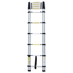 Hailo Telescopic Ladder Aluminium Lightweight Sturdy with Carry Bag for Load 150kg 13 Steps Ref TEL38