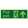 Niteglo Fire Exit Sign Man and Arrow Straight Up 450x150mm - FX04711M