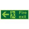 Niteglo Fire Exit Sign Man and Arrow Left Polypropylene - FX04311M