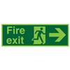 Niteglo Fire Exit Sign Man and Arrow Right 450x150mm - FX04411M