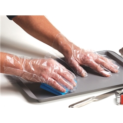 Polyco Digit PE Gloves Powder-free Polythene Textured Surface Ref PE100 [Pack 100 ]