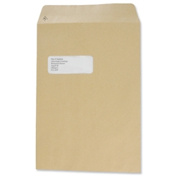 Basildon Bond Envelopes Pocket Peel and Seal Window 90gsm Manilla C4 Ref A80192 [Pack 250]