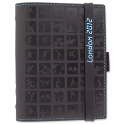 Filofax London Icons Pocket Organiser for Paper Size 81x120mm Black Ref 021112
