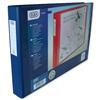 Elba Ring Binder PVC Oblong 4 D-ring 30mm Capacity A3 Blue Ref 100082460 [Pack 2]