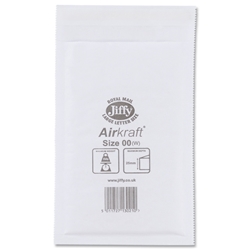 Jiffy Bubble Wrap Postal Bags Peel and Seal Envelope No.00 White 115x195mm Ref JL-00 [Pack 100]