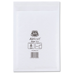 Jiffy Bags Office Supplies UK Airkraft Postal White Envelope 170x245mm Ref JL-1 [Pack 100]