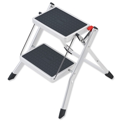Hailo Mini Steel Folding Two Step Stool Single Sided Load Capacity 150kg Ref 4310 Mini K