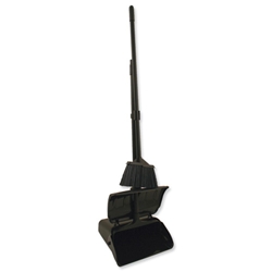 Heavy Duty Long Handled Dustpan and Brush Set Ref With Lid Black Ref SPC/LDPSET