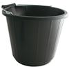 Bucket Heavy Duty With Metal Handle Capacity 14 Litres Black