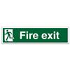 Stewart Superior Fire Exit Sign Man to Left 600x150mm - NS003