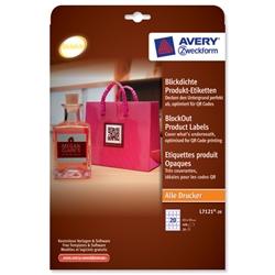 Avery Opaque QR Code Label 20 per Sheet 45x45mm White Square Ref L7121-20.UK [400 labels]