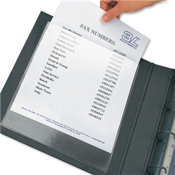 3L Filing Pockets Polypropylene Full Size Self-adhesive A4 Clear Ref 10093 [Pack 50] - Item image