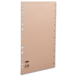 Concord Manilla Index Europunched Numerical 1-10 A4 Buff Ref 79102