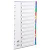 Concord Plastic Index Polypropylene 120 Micron Europunched 1-12 A4 Ass