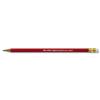Pencil with Eraser HB Red Barrel [Pack 12]