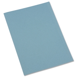 5 Star Square Cut Folder Recycled Pre-punched 250gsm A4 Blue [Pack 100]