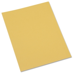 5 Star Square Cut Folder Recycled Pre-punched 250gsm A4 Yellow [Pack 100]