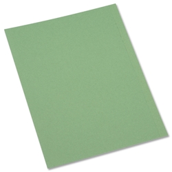 5 Star Square Cut Folder Recycled Pre-punched 250gsm A4 Green [Pack 100]