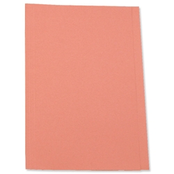 5 Star Square Cut Folder Recycled Pre-punched 250gsm A4 Pink [Pack 100]