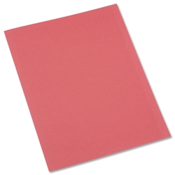 5 Star Square Cut Folder Recycled Pre-punched 250gsm A4 Red [Pack 100]