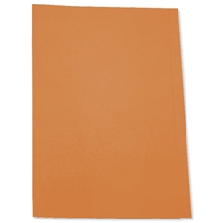 5 Star Square Cut Folder Recycled Pre-punched 250gsm A4 Orange [Pack 100]