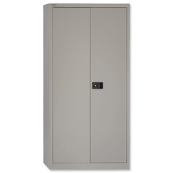 Trexus Storage Cupboard Steel 2-Door W914xD400xH1806mm Grey