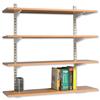 Trexus Top Shelf Shelving Unit System 4 Shelves Wall-mounted W1000xD270xH1048mm Beech Shelves Trexus Top Shelf Shelving Unit System 4 Shelves Wall-mounted W1000xD270xH1048mm Beech Shelves