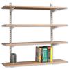 Trexus Top Shelf Shelving Unit System 4 Shelves Wall-mounted W1000xD270xH1048mm Oak Shelves Trexus Top Shelf Shelving Unit System 4 Shelves Wall-mounted W1000xD270xH1048mm Oak Shelves