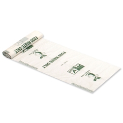 Refuse Sacks Compostable 7 Litre Capacity W200xD390xH390 Potato Starch Ref T7BIOKNEU25C [Roll 25]