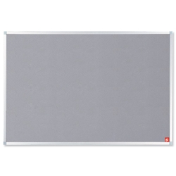5 Star Noticeboard with Fixings and Aluminium Trim W1200xH900mm Grey