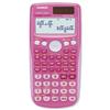 Casio Calculator Pink Scientific Solar and Battery TwinLine Textbook Display 10+2 Digit Ref FX85GT
