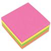 5 Star Re-Move Notes Cube Pad of 320 Sheets 76x76mm Neon - 397980