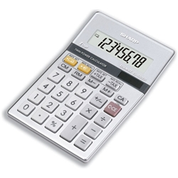 Sharp Calculator Euro Desktop Battery Solar-power 8 Digit 100x152x33mm Ref EL330ERB