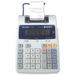 Sharp Calculator Printing Euro Battery/Mains-power 12 Digit 2.1 Lines/sec 170x231x58mm Ref EL1801E