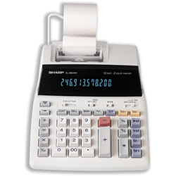 Sharp Calculator Printing Euro Mains-power 12 Digit 2.6 Lines/sec 200x251x60mm Ref EL2901PIII