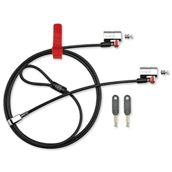 Kensington ClickSafe Laptop TwinLock Two 12.7mm Low Profile Lock-heads Cable 5mm x 1500mm Ref K64638WW