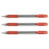 Pilot BPS GP Ball Pen Rubberised Grip Medium 1.0mm Tip 0.4mm Line Red Ref BPGPM02 [Pack 12]