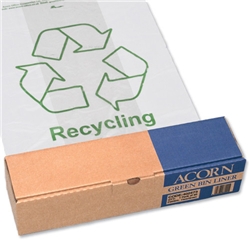 Acorn Green Waste Bin Liners Capacity 60 Litres Clear and Printed Ref 402573 [Pack 50]