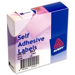Avery Circular Label Dispenser for Diam.19mm White Ref 24-404 [1400 Labels]