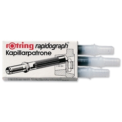 Rotring Ink Cartridges For Rapidograph Pens Black Ref S0194650 [Pack 3]