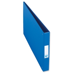 Elba Ring Binder PVC Oblong 4 D-ring 25mm Capacity A3 Blue Ref 100082460 [Pack 2]