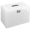 Pierre Henry Metal File Box with 5 Suspension Files Tabs and Insert A4 W370xD220xH290mm Silver Ref 040011