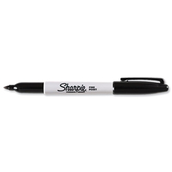 Sharpie Permanent Marker Pens Fine Tip 1.0mm Line Black Ref S0810930 [Pack 12]