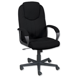 Trexus Intro High Back Manager Armchair Seat W520xD470xH440-540mm Black Ref 405 Blk