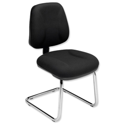 Trexus Intro Medium Back Cantilever Visitors Chair Seat W455xD435xH480mm Black Ref 204V Blk