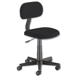Trexus Intro Typist Office Chair Seat W410xD390xH405-520mm Black Ref 10001-03 Blk